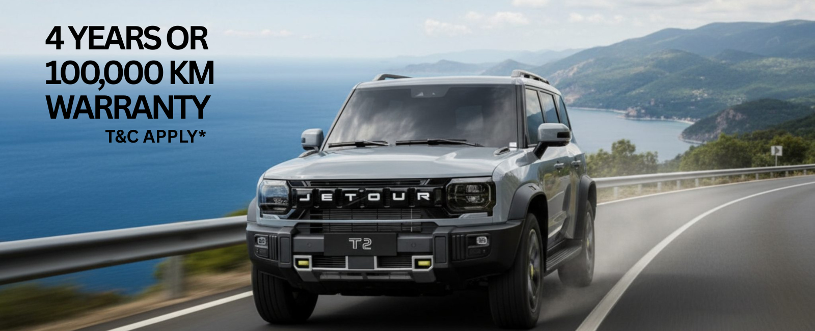 4 YEARS OR 100,000 KM WARRANTY